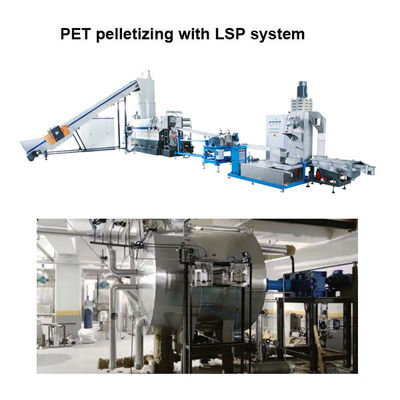 comprar Máquina de pelletización de copos de PET industriales 1000 kg/hr Línea de reciclaje de PET con sistema LSP online manufacture
