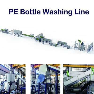 Máquina de reciclaje de plástico de lavado de HDPE Máquina de reciclaje de botellas de desechos 200kw