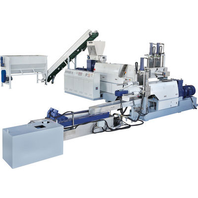 Equipo de reciclaje de plástico al vacío Sistema de pelletización de plástico de doble etapa Control PLC