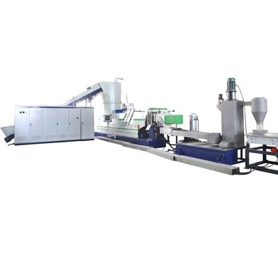 Máquina de reciclado de PP y PE horizontal Máquina de peletización de una sola etapa con compactador de cortador