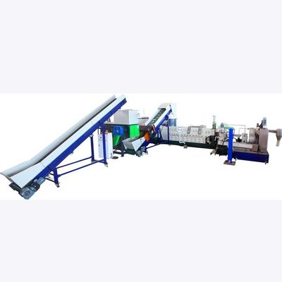 Máquina de pelletización de dos etapas línea de reciclaje de películas PP / PE ML Máquina de pelletización 600kg - 800kg por hora