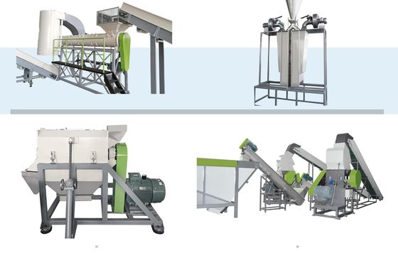 500 kg/hora Máquina de pelletización de copos de PET Máquina de reciclaje automática de pelletización con sistema SSP