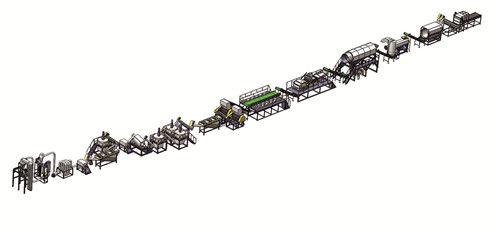 Máquina de trituración automática de botellas de PET de acero inoxidable 2000 kg/hora 0
